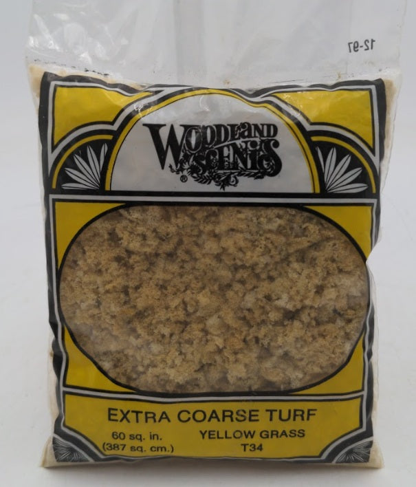 Woodland Scenics T34 Yellow Grass Extra Coarse Turf 18 Oz. Bag