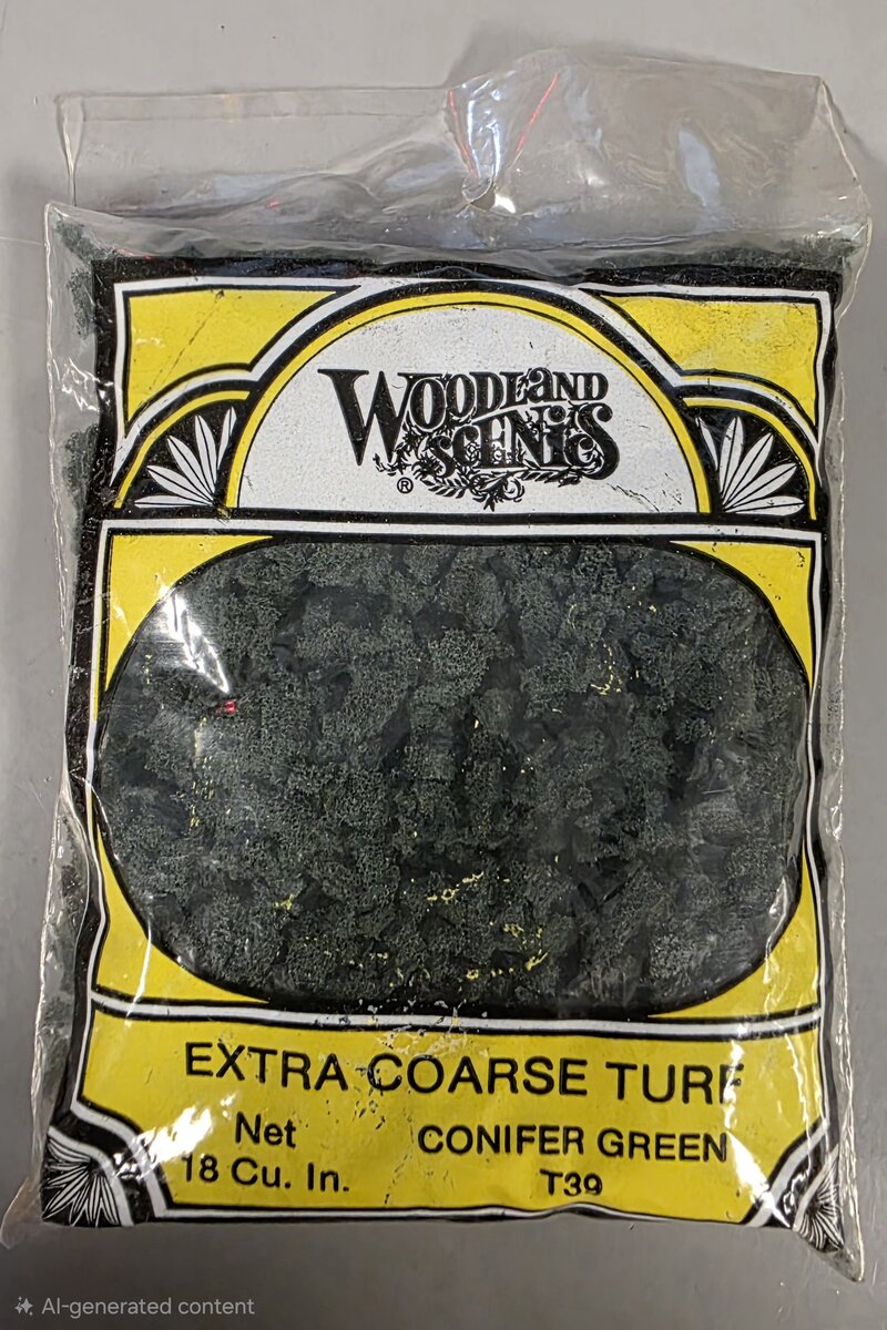 Woodland Scenics T39 Conifer Green Extra Coarse Turf 18 Cu. In. Bag