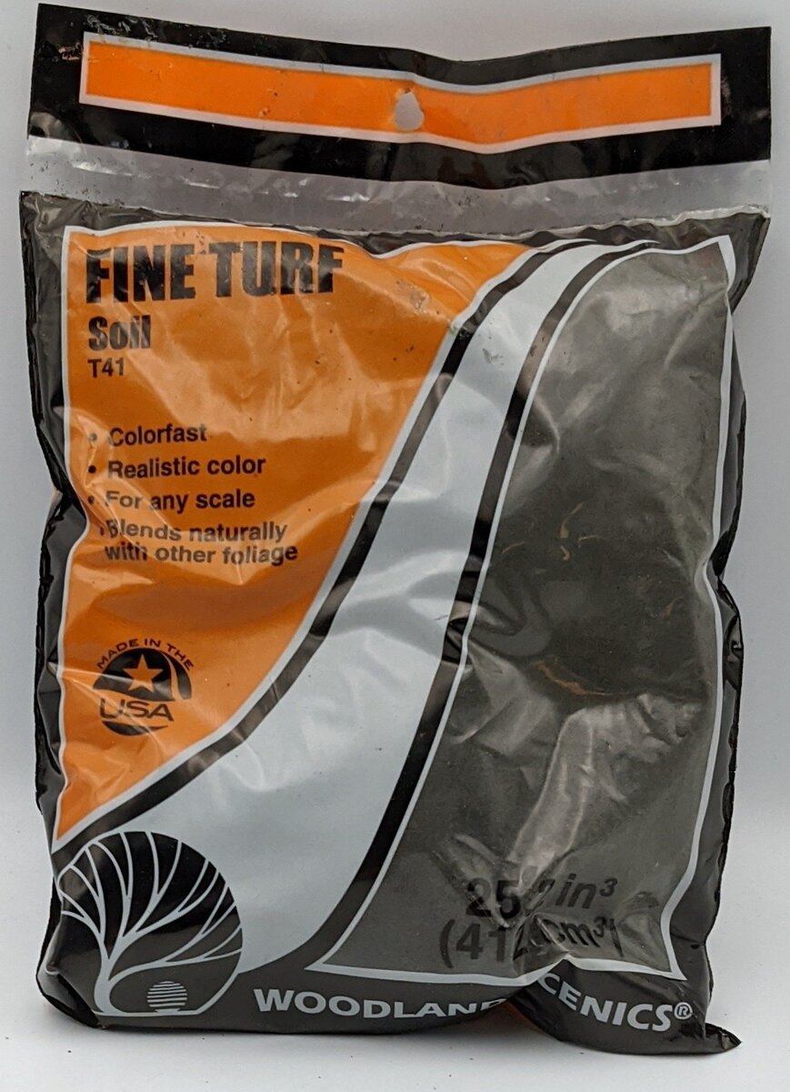 Woodland Scenics T41 Soil Fine Turf  18 Cu. In Bag