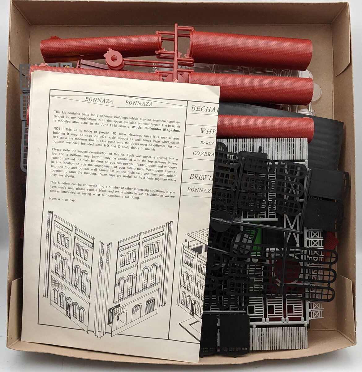 Con-Cor B807 HO Scale 1910 Era Brewery Malt House Building Kit