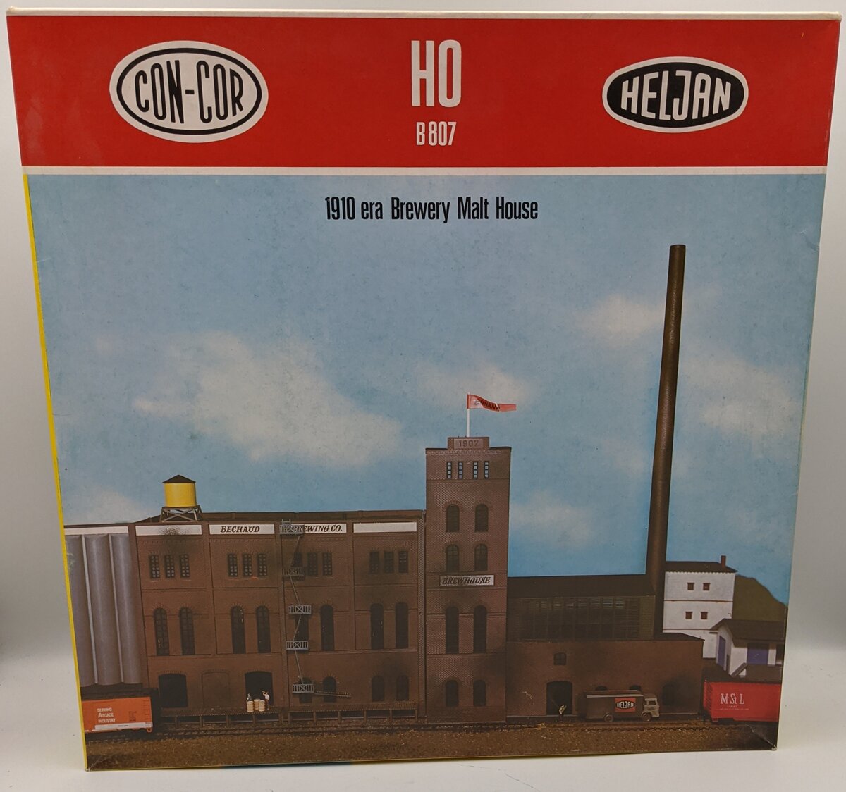 Con-Cor B807 HO Scale 1910 Era Brewery Malt House Building Kit