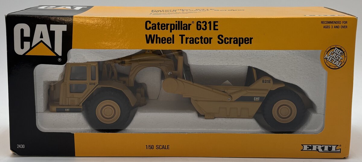 Ertl 2430 1:50 Diecast Mighty Movers Caterpillar 631E Wheel Tractor Scraper
