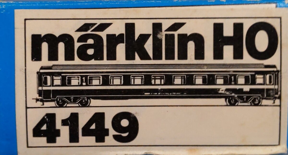 Marklin 4149 HO 1st Class OBB Eurofima A9 Amoz Passanger Car #:61 81 19-71 011-8