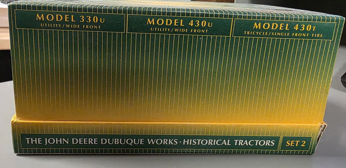 Ertl 5735 1:64 John Deere Dubuque Works Historical Tractors (Box of 3)