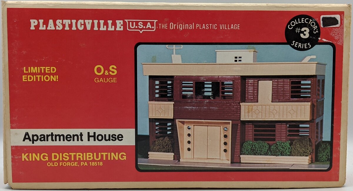 Plasticville 500 Vintage O Red Apartment House Kit