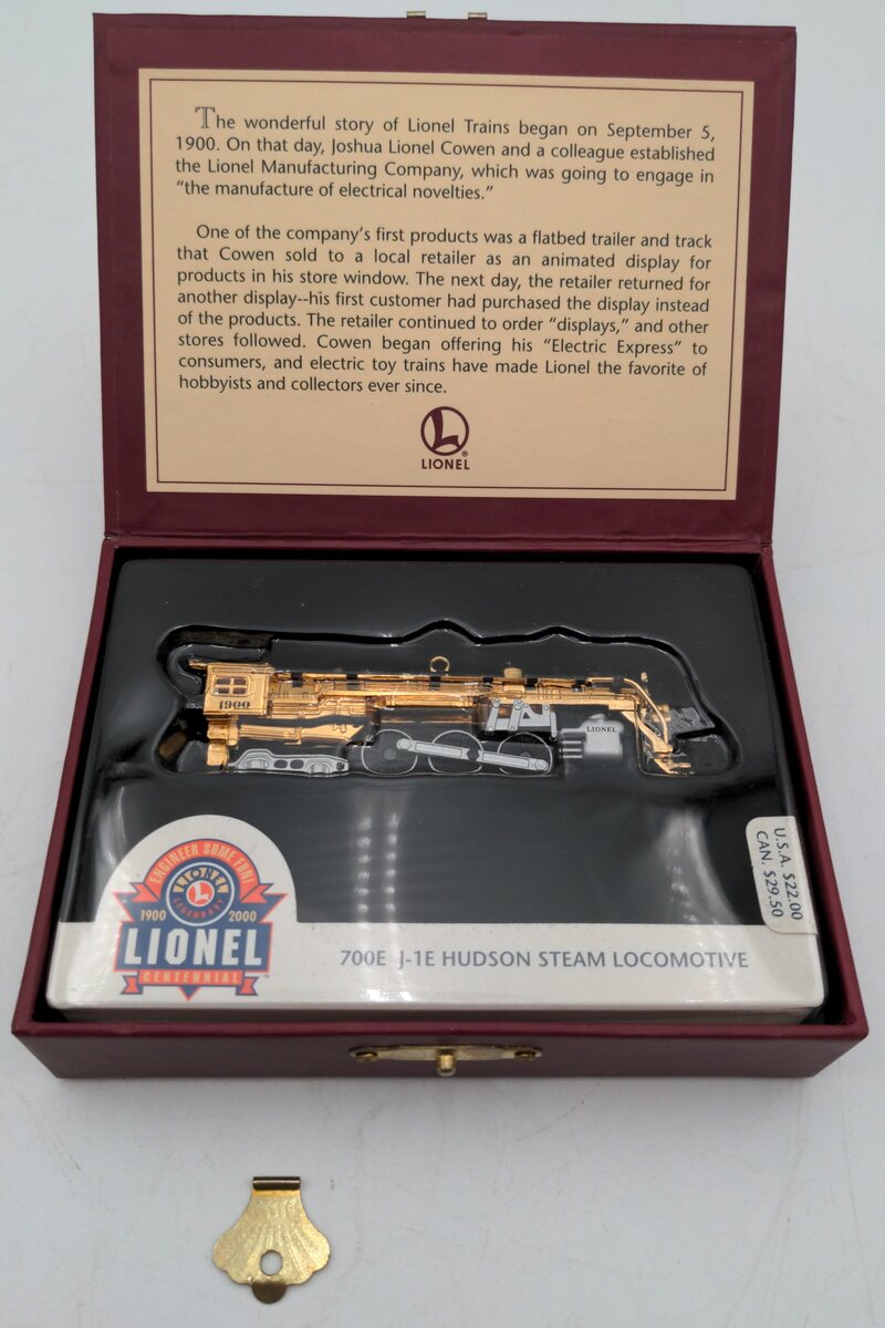 Hallmark QXI5261 Lionel100th Anni. 700E J-1E Hudson Steam Locomotive Ornament