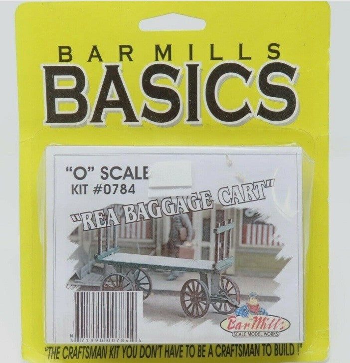 Bar Mills 00784 O Scale Basics REA Baggage Cart Craftsman Kit