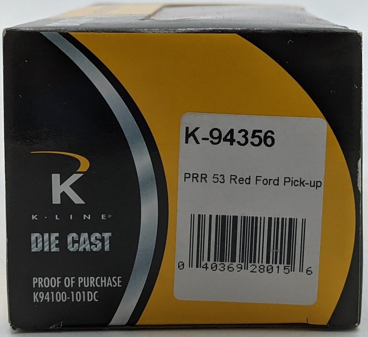 K-Line K-94356 1:43 Kruisers Red PRR '53 Pickup Truck Ford Diecast