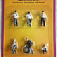 MTH 30-11045 O Scale RailKing Gas Station Attendants & Patron Figures (Set of 6)