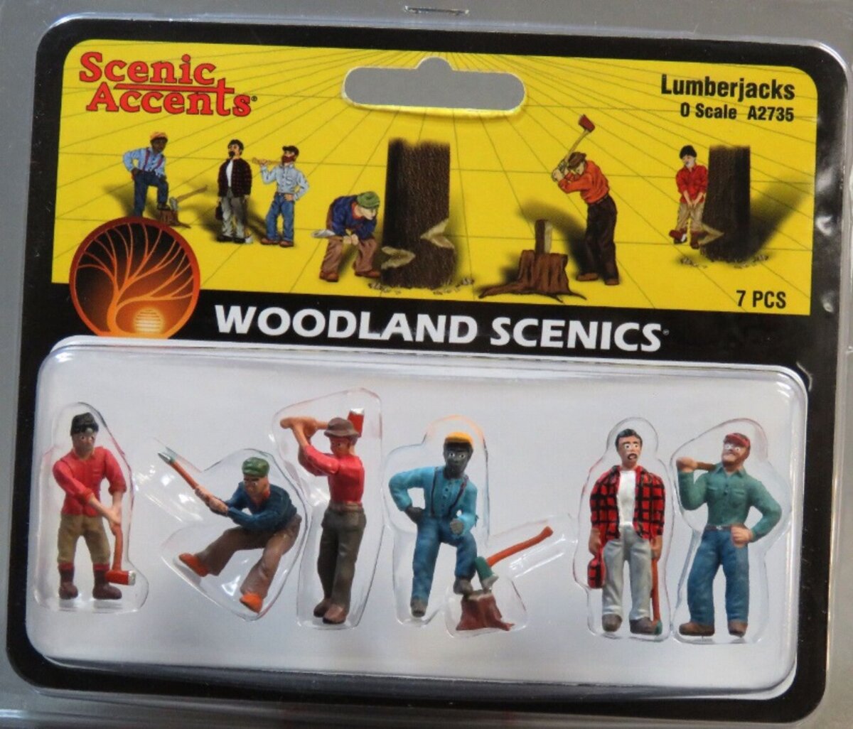 Woodland Scenics A2735 O Scenic Accents Lumberjack Figures (Set of 7)