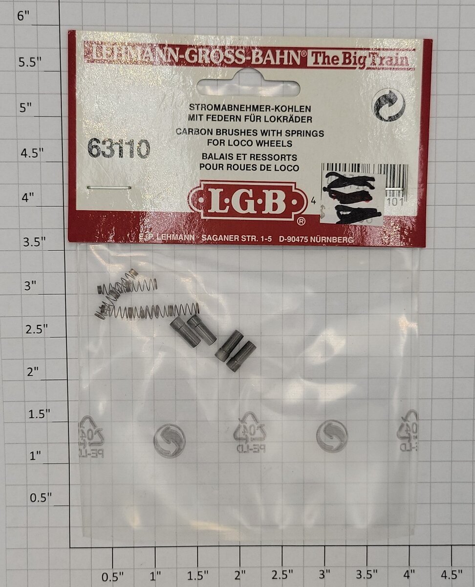 LGB 63110 Sound/DCC/Power Carbon Brushes with Springs (Bag of 4)