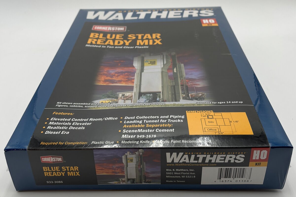 Walthers 933-3086 HO Blue Star Ready Mix Structure Kit