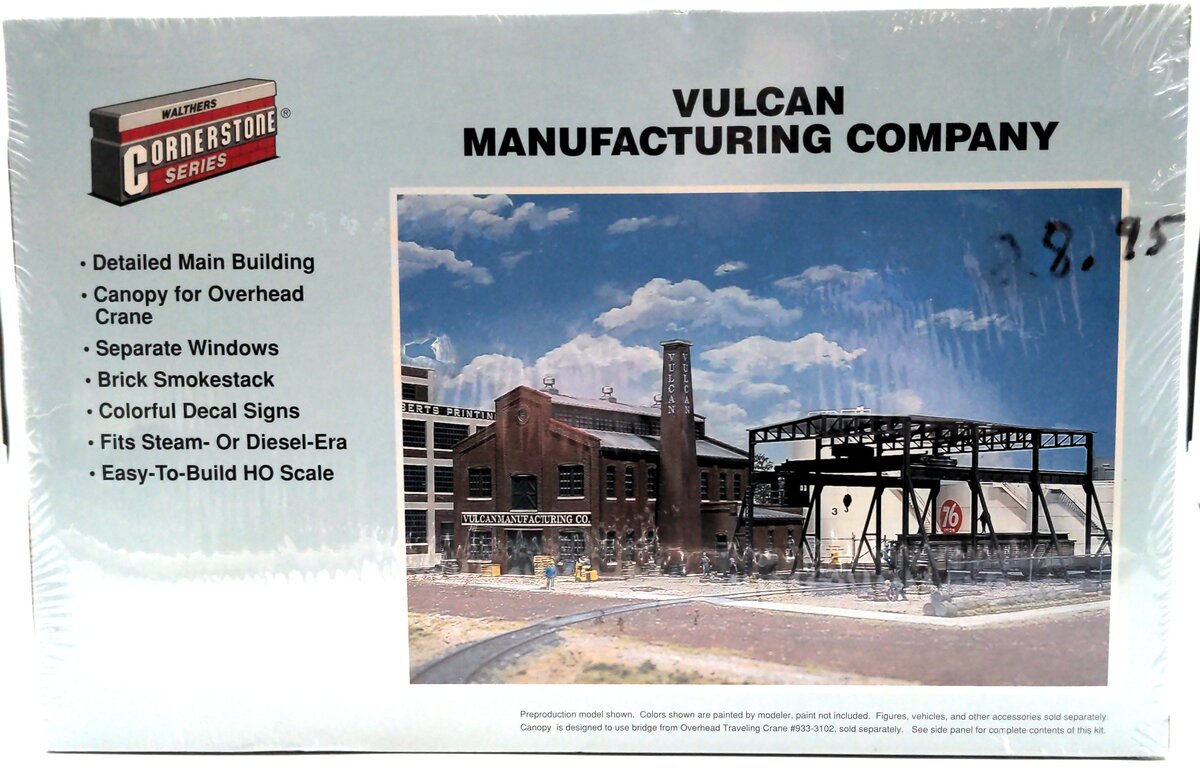 Walthers 933-3045 HO Vulcan Manufacturing Company Industrial Structure Kit LN/Box