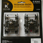 K-Line 6-22366 O Scale By Lionel Aluminum Passenger Car 4-Wheel Truck(Pack of 2)