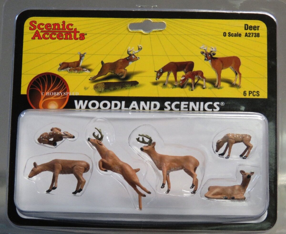 Woodland Scenics A2738 O Scenic Accents Deer Figures (Set of 6)