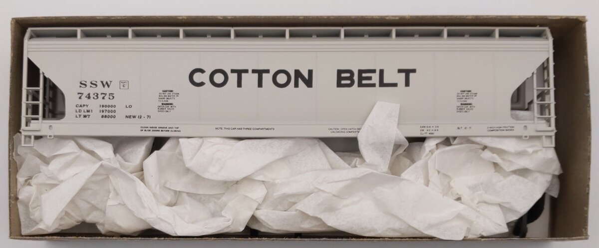 Accurail 2021 HO Cotton Belt 3-Bay Hopper SSW