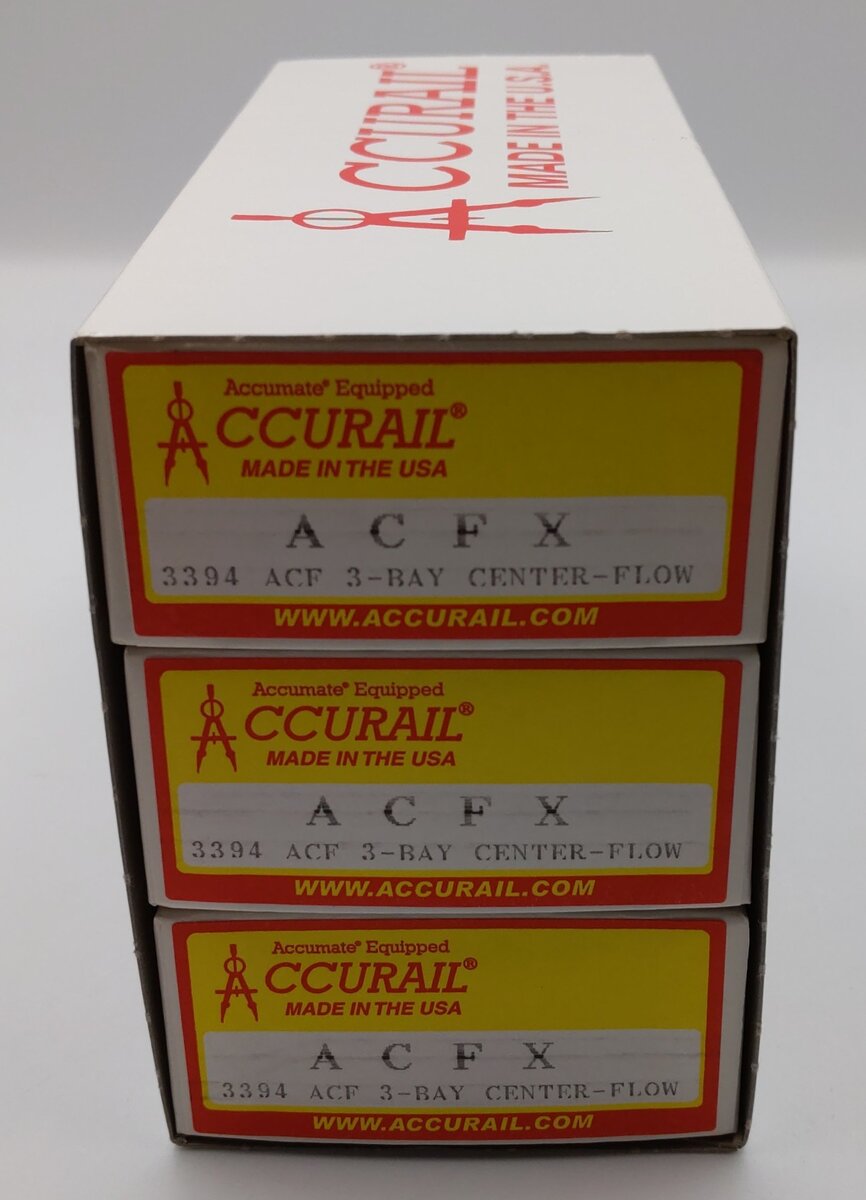 Accurail 3394 HO ACFX 3-Bay Center Flow Hopper Kit 3-Pck