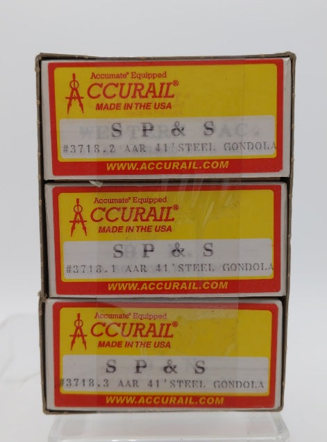 Accurail 3718 Spokane Portland & Seattle 41' AAR Steel Gondola Kit (Set of 3)