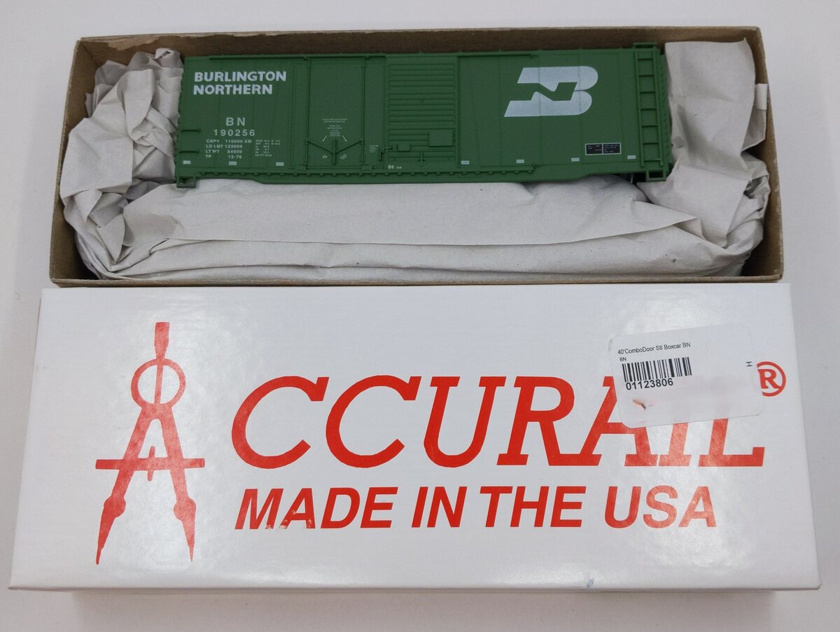 Accurail 3806 HO 40'ComboDoor Stl Box BN Kit #190256
