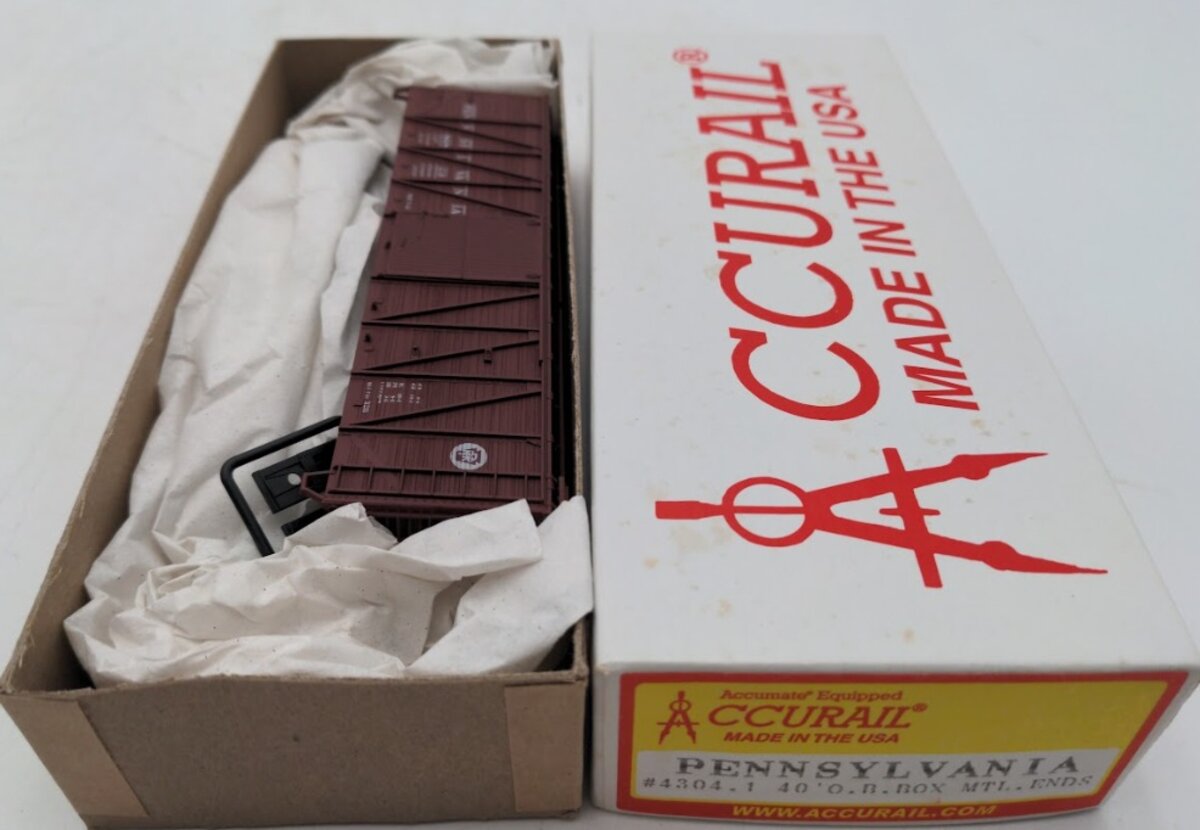 Accurail 4304.1 HO Scale Pennsylvania PRR 40' O. B. Boxcar Mtl. Ends Kit