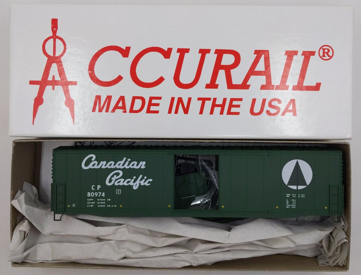Accurail 5810 HO Canadian Pacific 50' Welded Boxcar Kit #80974