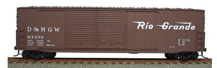 Accurail 5913 HO D&RGW 50' Welded Double Door Boxcar #63409 Kit