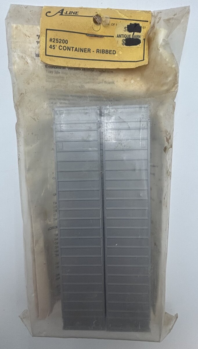 A-Line 25200 HO 45' Ribbed-Side Containers Undecorated (Pack of 2)