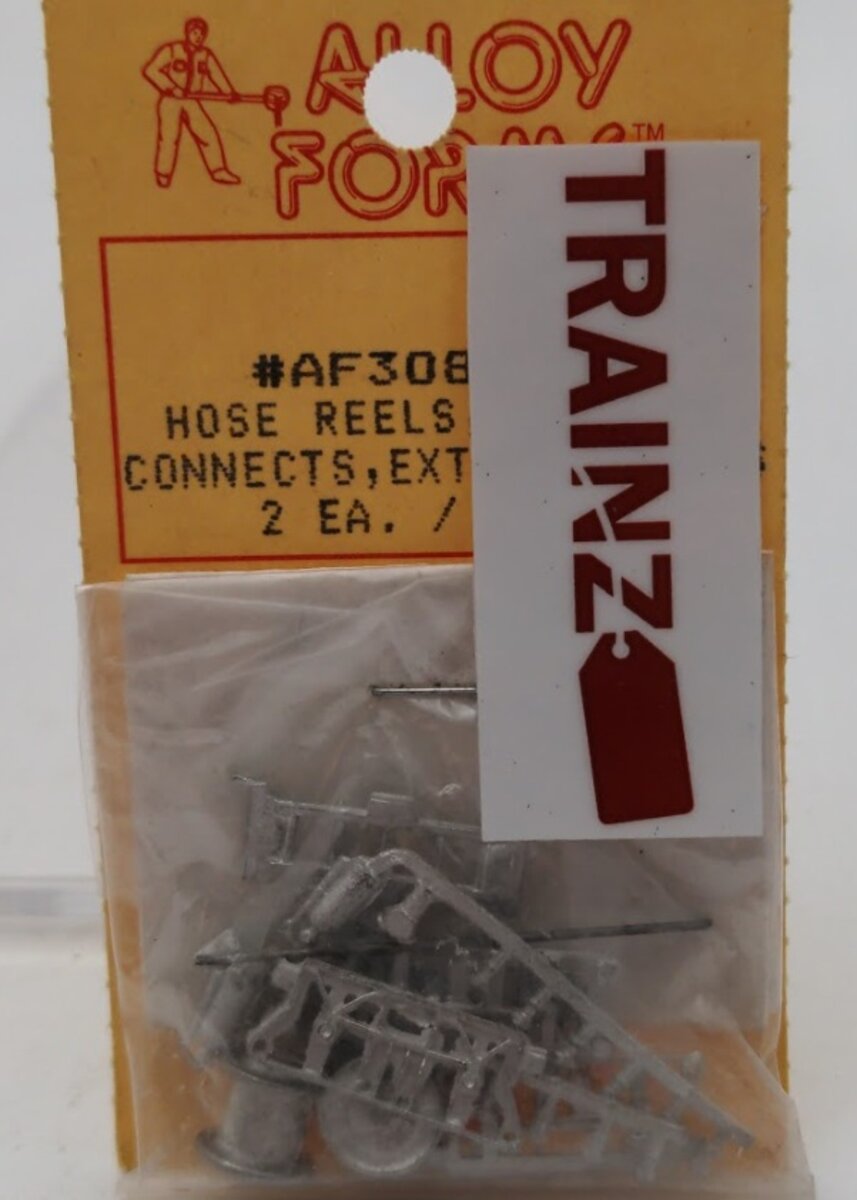Alloy Forms 3087 HO Scale Hose Reels/Clusters Connects & Extinguishers 2 Each.
