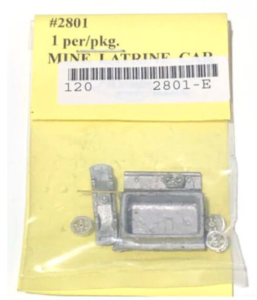 Alexander Scale 2801 HO Gauge 2' Mine Latrine Car Metal Kit