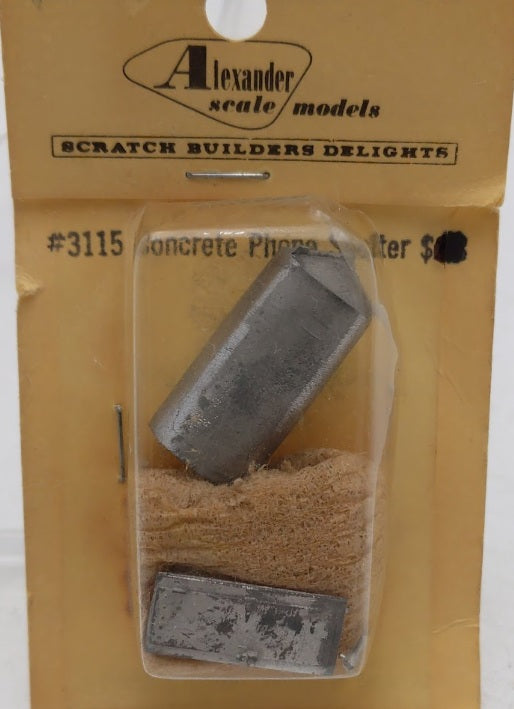 Alexander Scale 3115 HO Scale Concrete Telephone Shelter Metal Kit