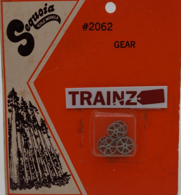Sequoia Scale Models 2062 HO Scale Gear White Metal (Pack of 6)