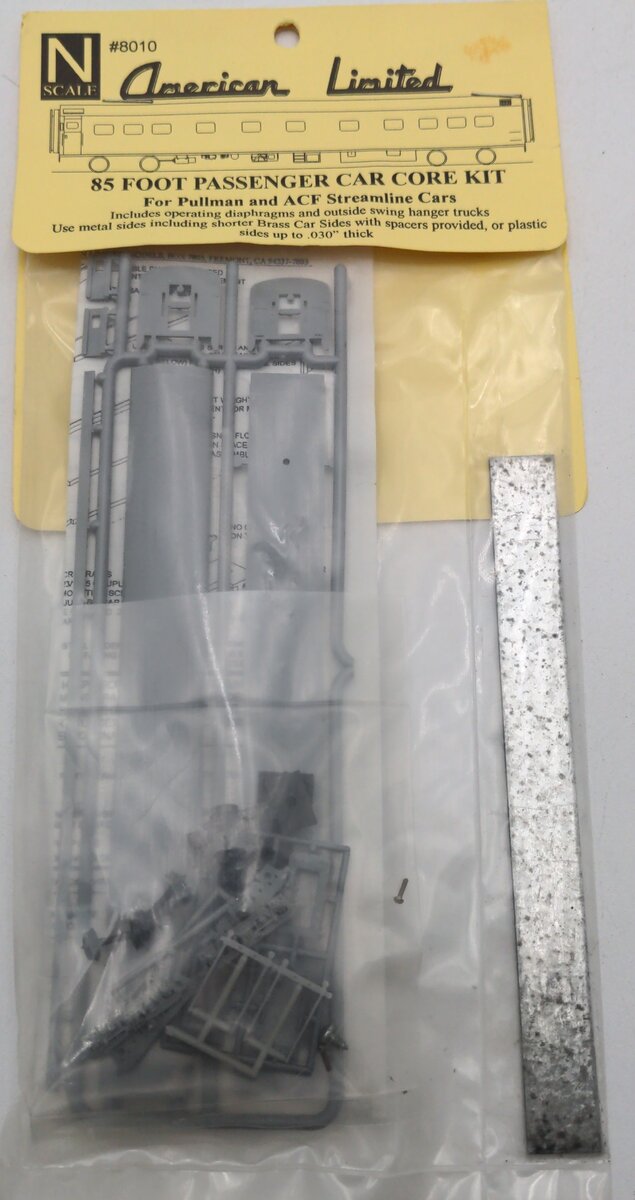 American Limited Models 8010 N Basic Passenger kit w/Trucks Gray