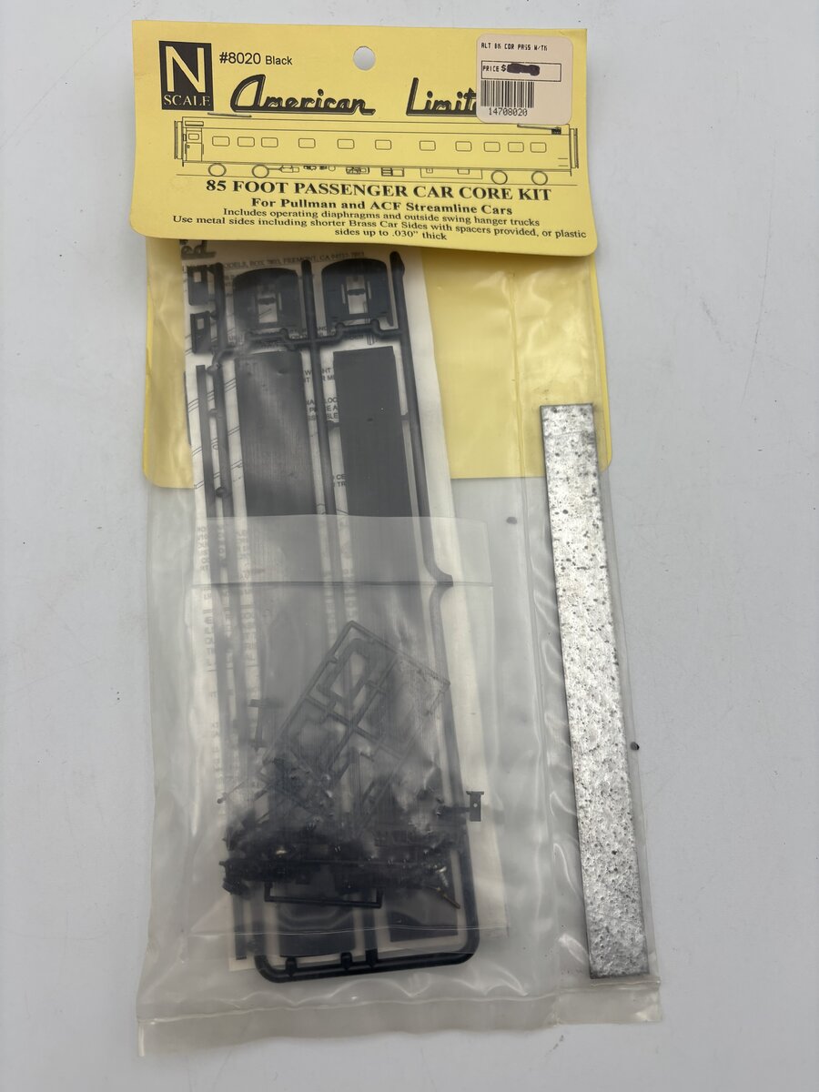 American Limited Models 8020 N Black Basic Passenger Kit with Trucks