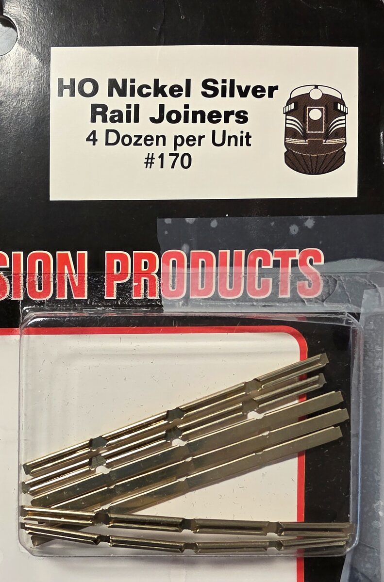 Atlas 0170 HO Code 100/83 Universal Nickel Silver Rail Joiners (Pack of 48)