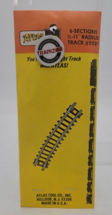 Atlas 2521 N Scale Code 80 Nickel Silver 1/2-11" Radius Curved (Pack of 6)