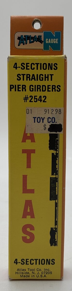 Atlas 2542 N Scale Straight Pier Girder (Pack of 4)