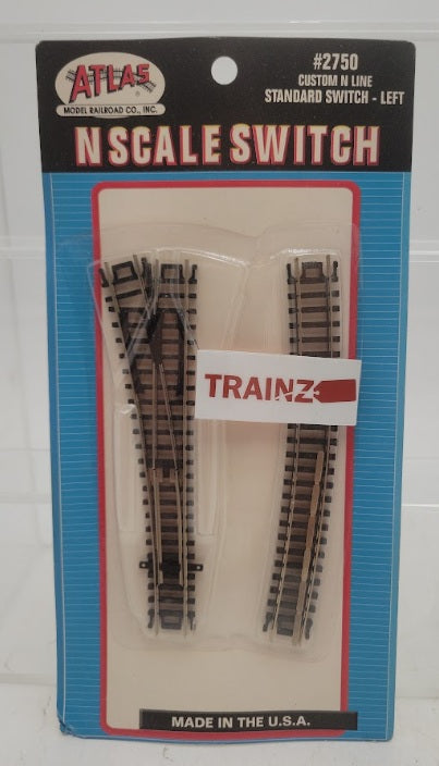 Atlas 2750 N Code 80 Nickel Silver #4 Track Custom Left Hand Switch Turnout