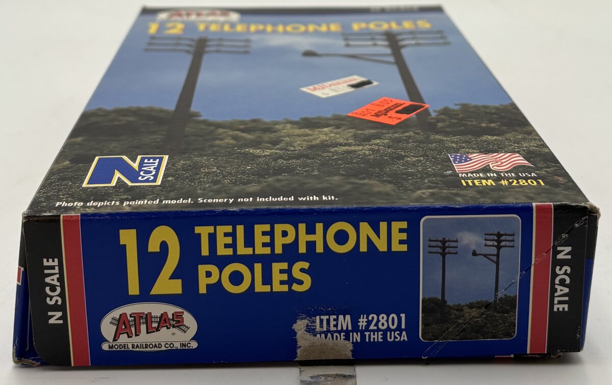 Atlas 2801 N Scale Telephone Poles (Pack of 12)