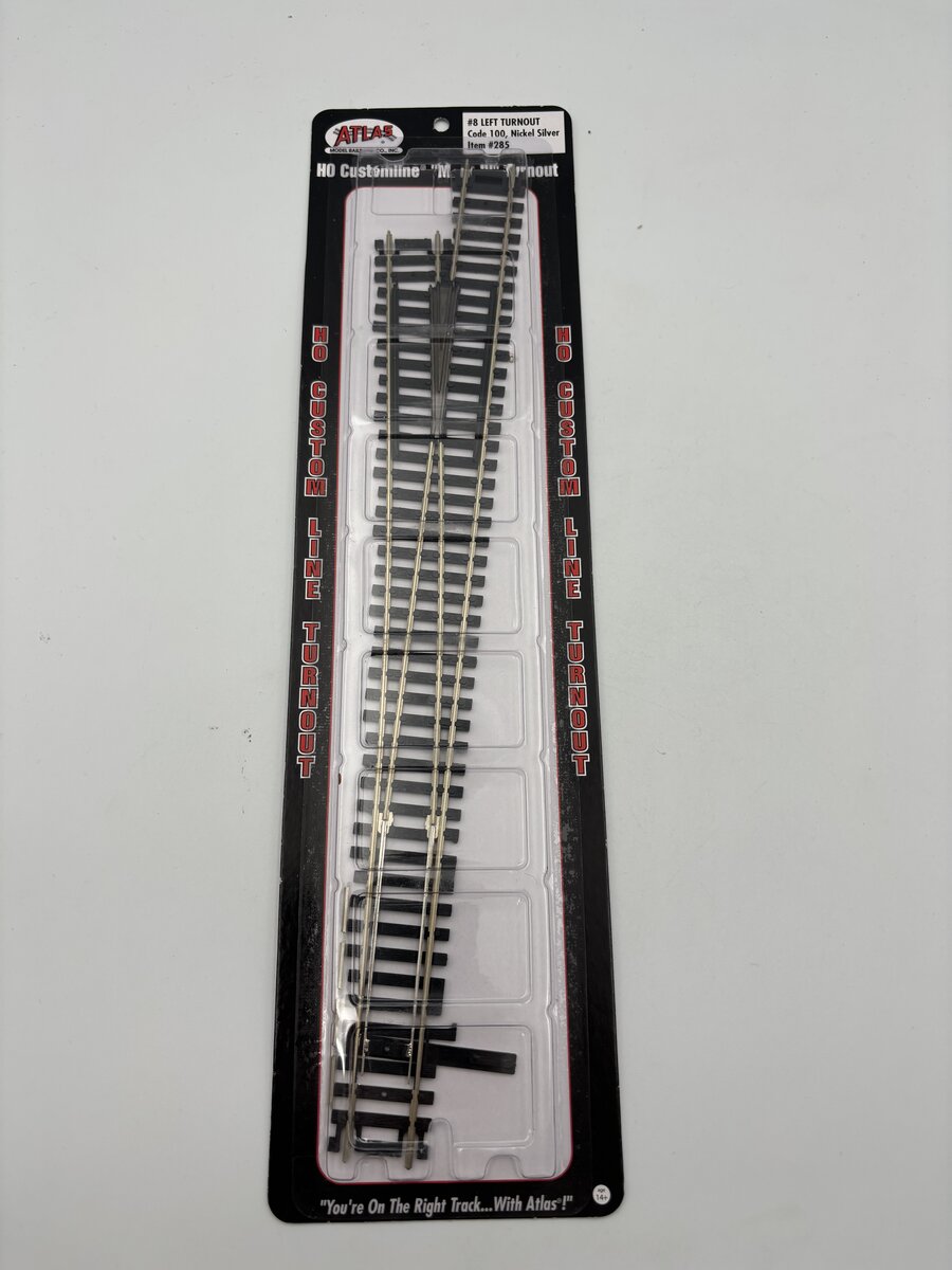 Atlas 0285 HO Code 100 Nickel Silver Mark IV #8 Left Hand Switch Turnout
