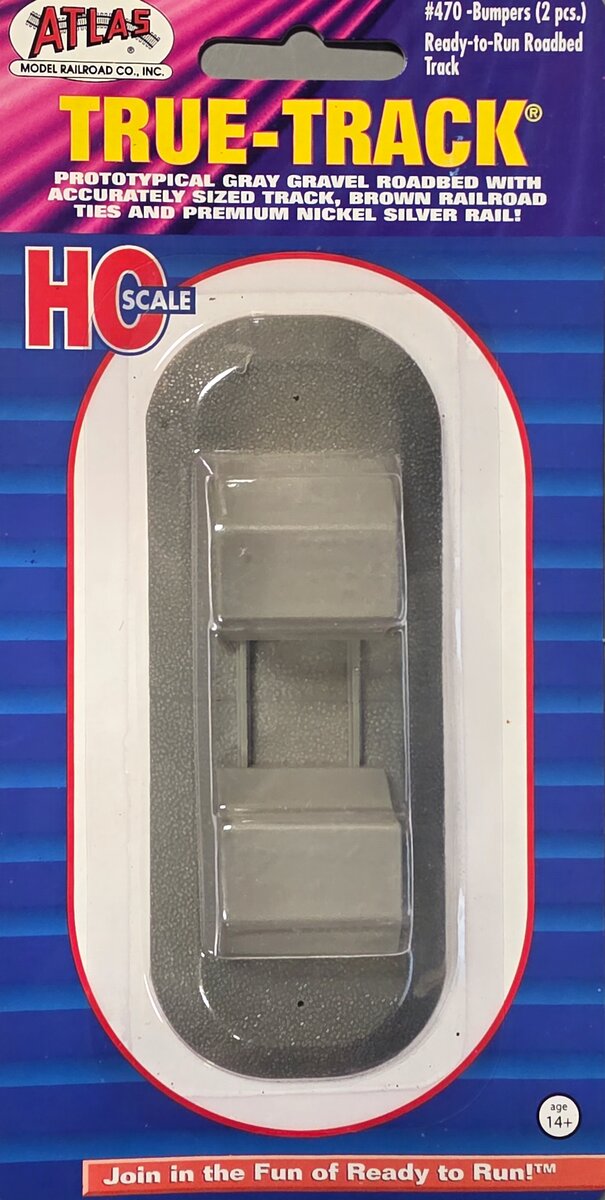 Atlas 0470 HO Scale True-Track Bumper (Pack of 2)