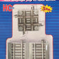 Atlas 476 HO Code 83 Nickel Silver Rail  90° Crossing Track (Set of 5)
