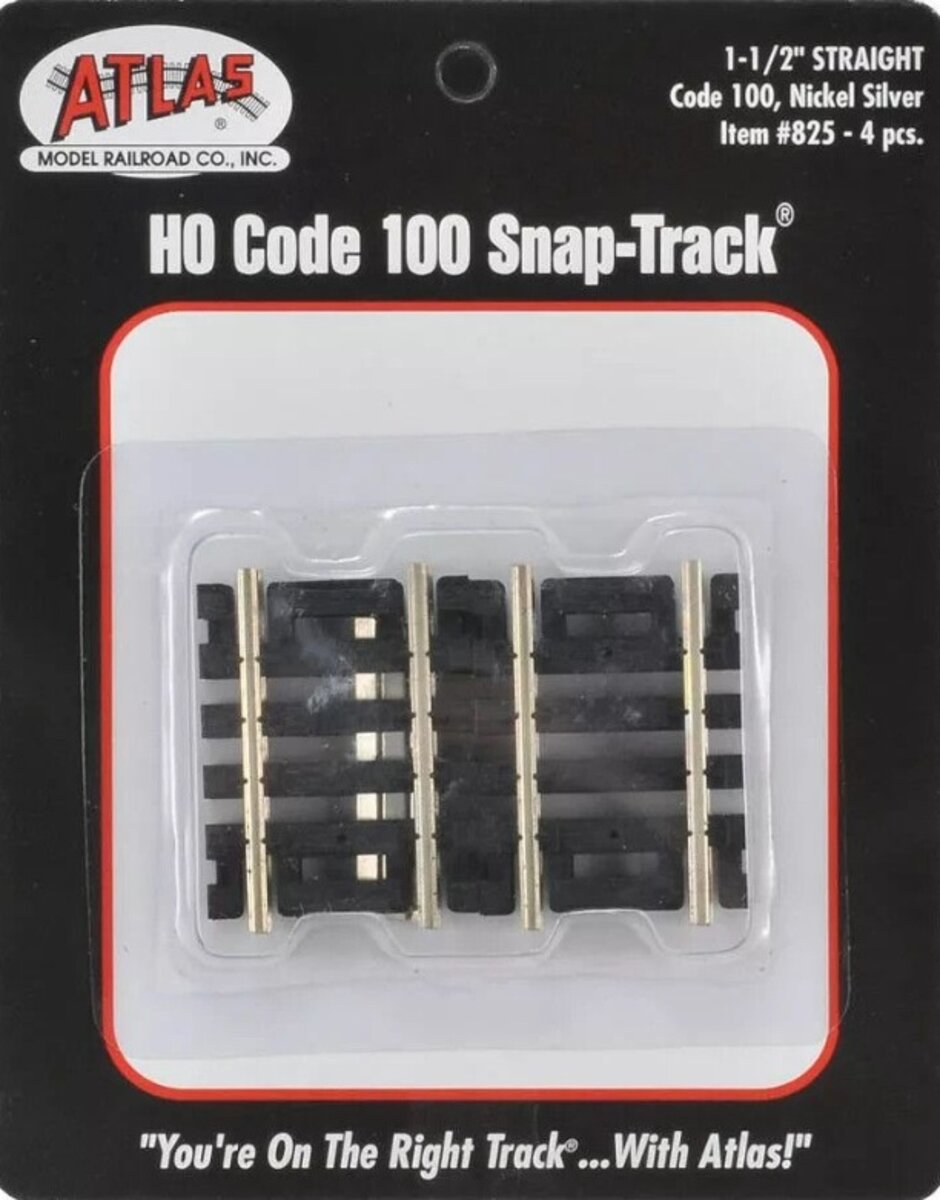 Atlas 0825 HO Code 100 Nickel Silver 1-1/2