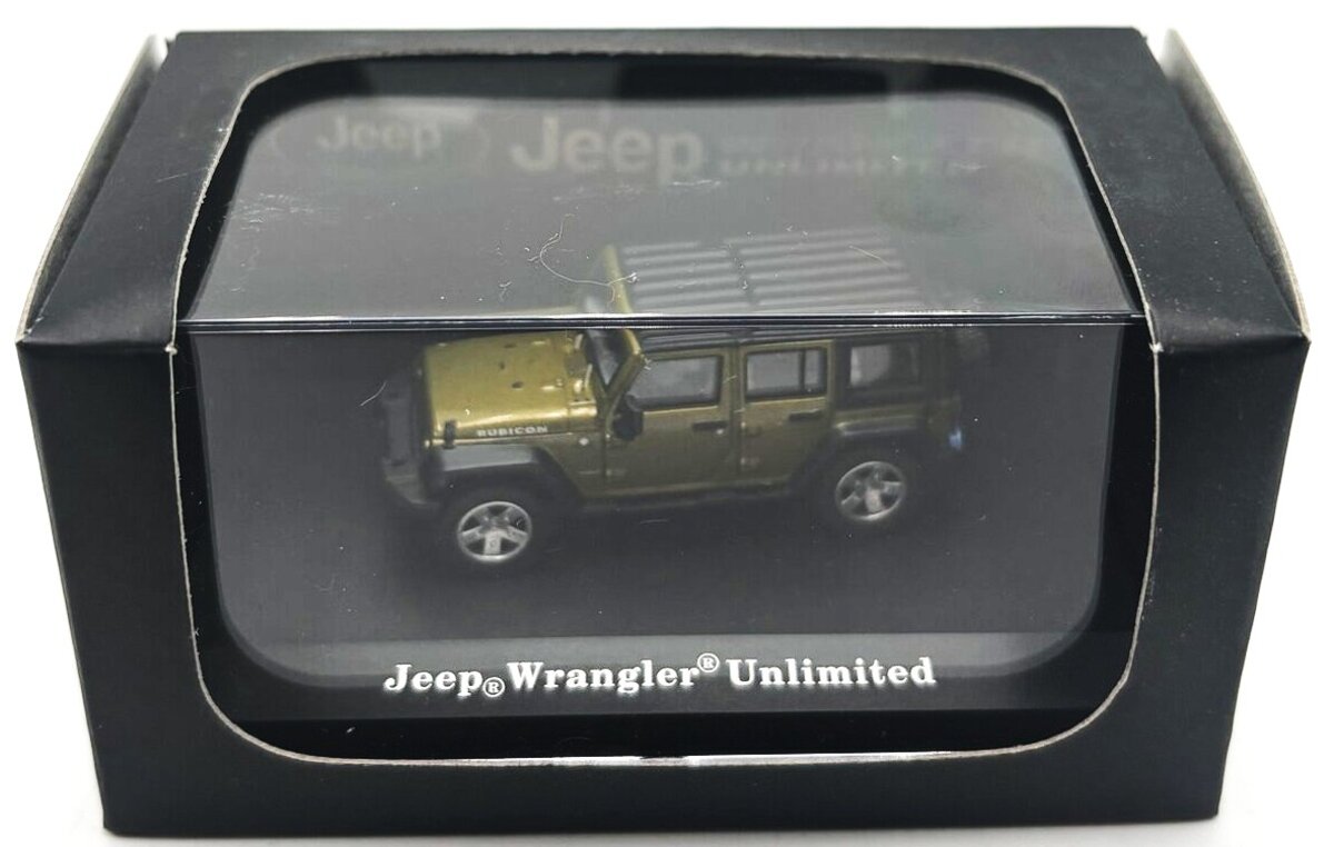 Atlas 99087082 HO Scale 2007 Green / Black Jeep Wrangler Unlimited 4 Door