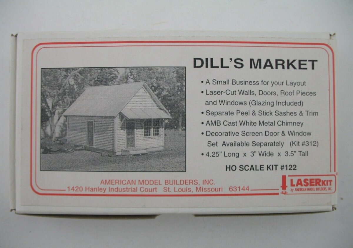 American Model Builders 122 HO Scale Laser Art Dill's Market Kit