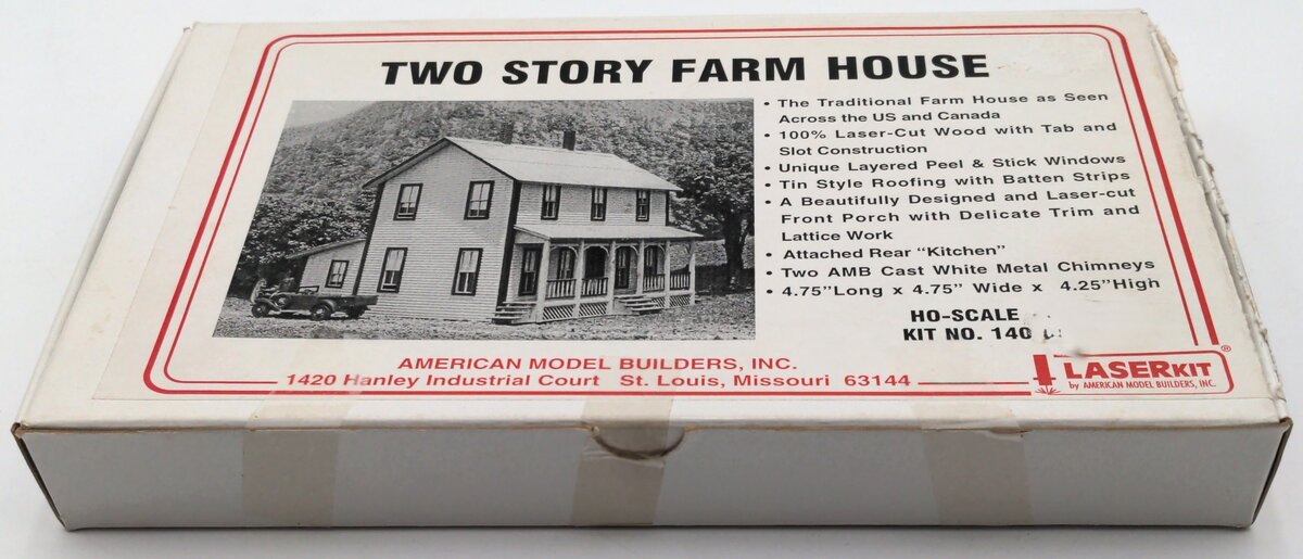 American Model Builders 140 HO Two Story Farm House Laser Art Kit