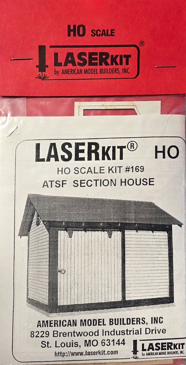 American Model Builders 169 HO ATSF Section House Laser Art Building Kit