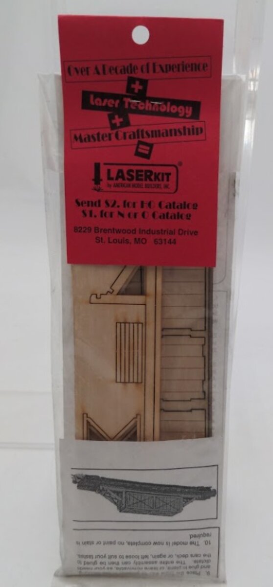 American Model Builders 287 Laser Art Flat Car Load HO Scale Kit