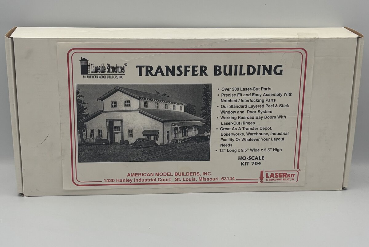 American Model Builders 704 Laser Art Transfer Building Lineside HO Scale Kit LN/Box
