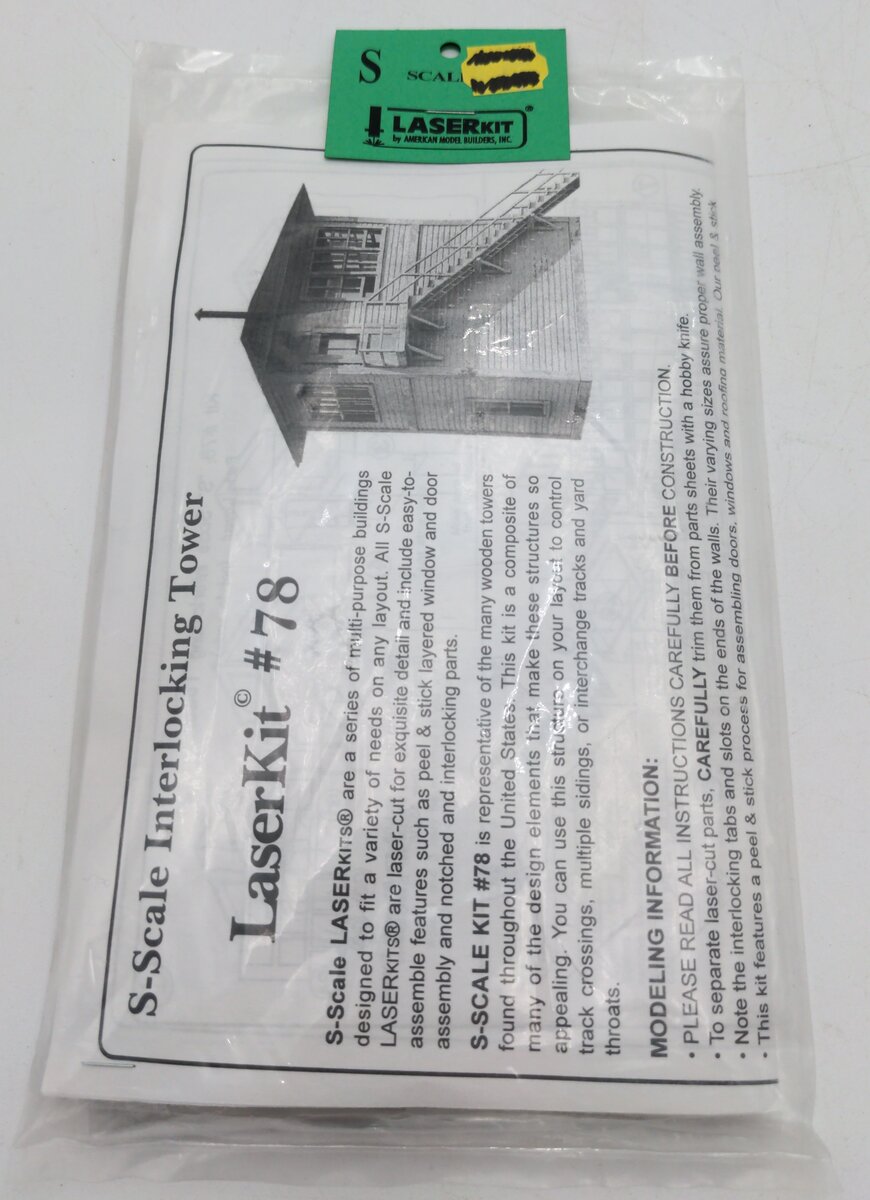 American Model Builders 78 Laser Art Interlocking Tower Building S Scale Kit