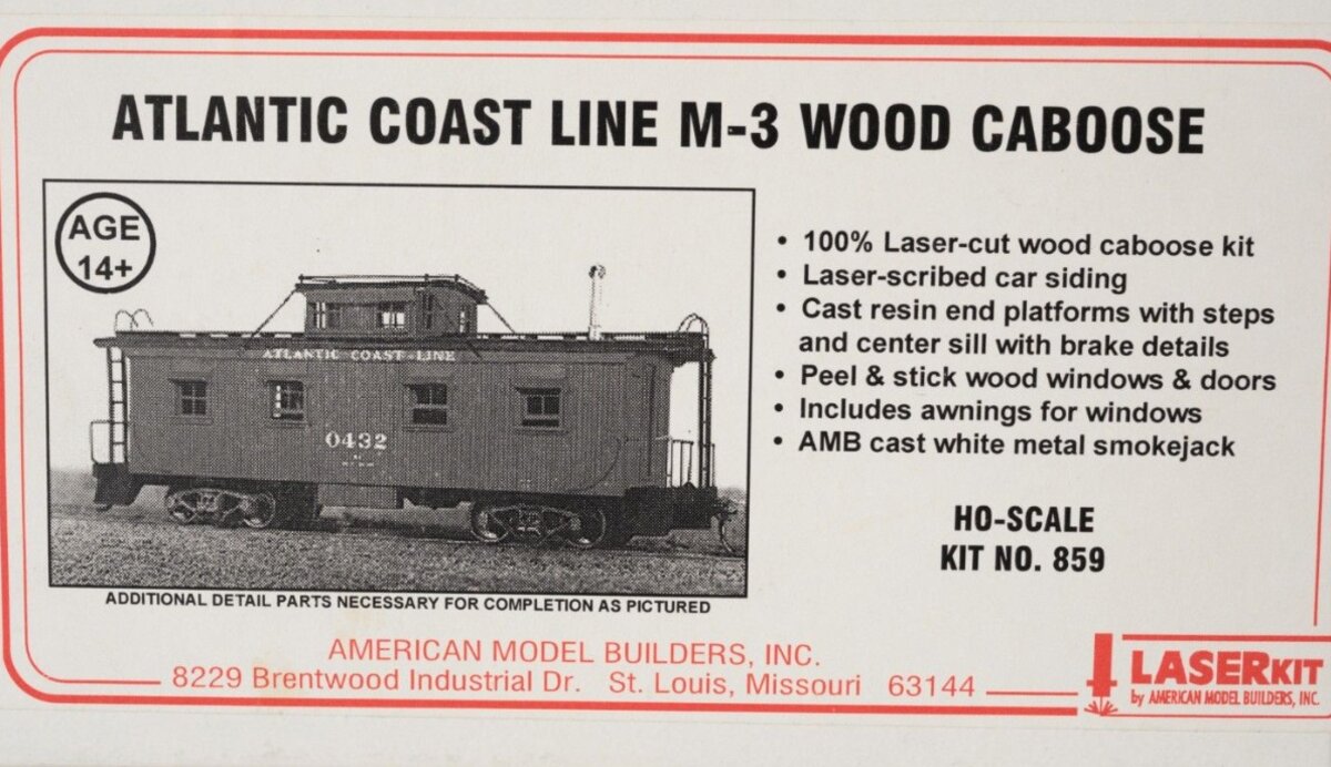 American Model Builders 859 HO Atlantic Coast Line Laser Art M-3
